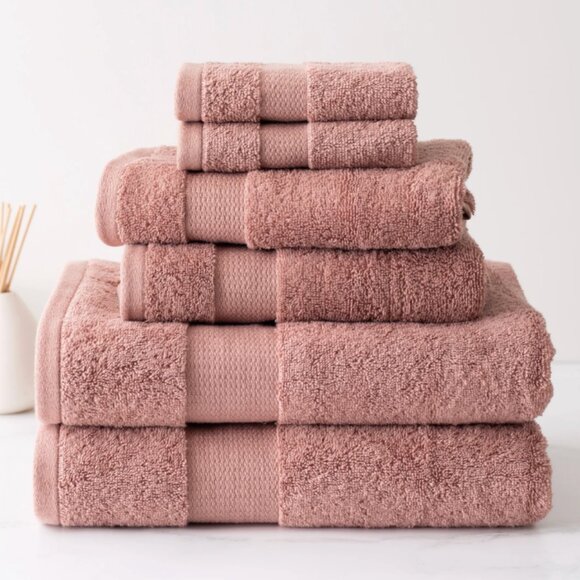 Peacock Alley 6-Piece Turkish Towel Set  6-Piece Turkish Towel Set- Clay - Picture 1 of 6